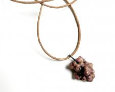 Masumi Kataoka, "Untitled" (5), 2023, necklace: copper, enamel, sterling silver, leather