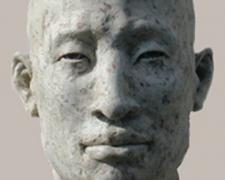 Observer Face I, 2005, polychromated resin, 21 x 13 3/4 x 11 3/4"