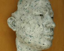 Observer Face II, 2005, polychromated resin, 21 1/4 x 13 x 12 1/4"