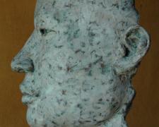 Observer Face V, 2005, polychromated resin, 23 x 13 1/2 x 12 1/4"