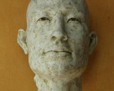 Observer Face VI, 2005, polychromated resin, 21 3/4 x 14 1/2 x 11 1/2"
