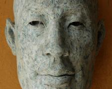Observer Face VII, 2005, polychromated resin, 21 1/4 x 14 1/4 x 12 1/2"