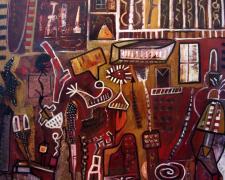 Mapmaker Series C, 2011, oil on board, 48 x 48"