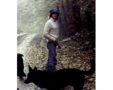 May Pang, "A Walk in the Wilderness, Ellenville, NY 1974", archival pigment print, 16 x 20", limited edition of 199