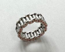 "Mechanic", 2024, ring: sterling, copper, niobium