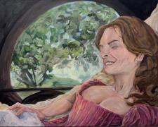 Dean Mills, "Rosebud", acrylic on canvas, 18 x 24"