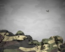 "Mount Rushmore, from A House Divided Series", 2026, pigment print, 27 1/2 x 36", ed. 1 of 3