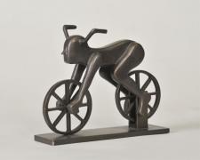 "Bicycle Man", 1991, bronze, 5 1/2 x 3 x 6 1/2", edition 1 of 10