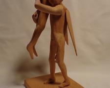 Fallen Angel, 1982, pine wood, 8 1/2 x 5 x 6 1/2"