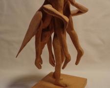 Fallen Angel, 1982, pine wood, 8 1/2 x 5 x 6 1/2"