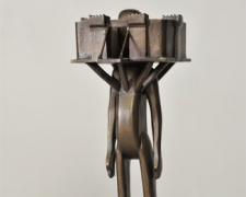 "Fortress Man", 1987, bronze, 8 1/2 x 3 x 3 3/4", AP edition of 10