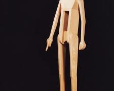 Man with Beast in Head (Large), 1995, pine wood, 44 x 12 x 12"