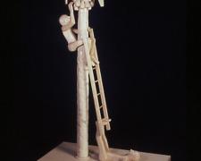 Man Helping, 2002, pine wood, 20 1/4 x 13 x 7 1/2"