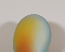 "Flame Point" (view 2), 2026, ceramic, glaze, 7 x 6 1/2 x 4 1/2"