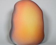 "Golden Arch" (view 1), 2026, ceramic, glaze, 8 1/2 x 6 1/2 x 4"