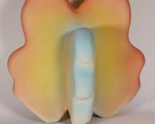 "Ripple Float" (view 1), 2026, ceramic, glaze, 7 x 10 x 10"