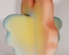 "Ripple Float" (view 2), 2026, ceramic, glaze, 7 x 10 x 10"