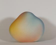 "Sunshower Cloud" (view 1), 2026, ceramic, glaze, 7 x 9 x 5"
