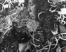 形あるものいつかこわれる_ Anything that takes a form will break sooner or later (46) "形あるものいつかこわれる_ Anything that takes a form will break sooner or later (46)", 2024, graphite on paper, 96 x 63"