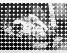 目に入れても痛くない_Apple of my eye (Mommy's baby) "目に入れても痛くない_Apple of my eye (Mommy's baby)", 2020, graphite on paper, 41 x 82"