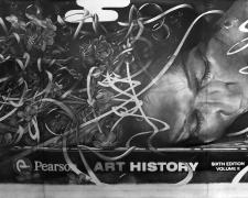 かたちあるものいつかこわれる_ Anything that takes a form will break sooner or later (Art History) "かたちあるものいつかこわれる_ Anything that takes a form will break sooner or later (Art History)", 2024, graphite on paper, 52 x 107"