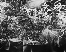 Pulsating Still Life_Composition with Dish Soap "Pulsating Still Life_Composition with Dish Soap", 2021, graphite on paper, 67 x 100"