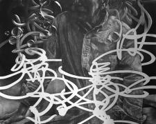 芸術は長く人生は短かし_Art is long, Life is short (Maestro Takeda) "芸術は長く人生は短かし_Art is long, Life is short (Maestro Takeda)", 2022, graphite on paper, 96 x 64"