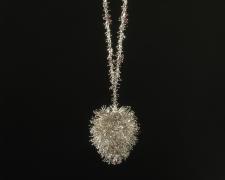 "Prickly Pear, Necklace", 2007, sterling silver and garnet, 20 x 3 x 3" (Prickly Series)