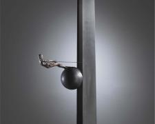 Reflexion, 2005, bronze, steel, 78 x 17 x 17", ed. 1/9