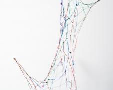 "From", 2025, wire, 30 x 17 x 17" (alternate view)