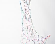 "From", 2025, wire, 30 x 17 x 17" (alternate view)