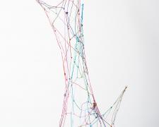 "From", 2025, wire, 30 x 17 x 17" (alternate view)