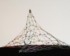 "Gravity", 2025, wire, 15 x 15 x 8"