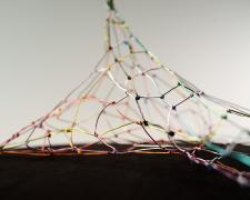 "Gravity", 2025, wire, 15 x 15 x 8" (alternate view)