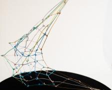 "Peaks", 2025, wire, 12 x 12 x 9"