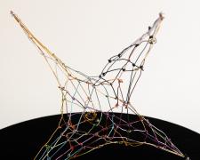 "Reach", 2025, wire, 15 x 15 x 8" (alternate view)