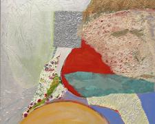 "In Bloom Series #17", 2025, mixed media on canvas, 24 x 24"