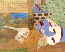 "In Bloom Series #2", 2025, mixed media on panel, 30 x 30"
