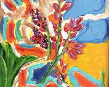 "In Bloom Series #5", 2024, acrylic on canvas, 12 x 12"