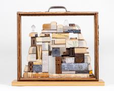 John Mark Sager, "Q Mountain", 2022, assemblage, 16 x 18 x 5"