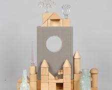 "City of God", 2024, assemblage, 19 1/2 x 17 x 9 1/2" (view 2)