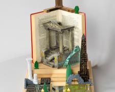 "The Lost City", 2025, assemblage, 18 1/2 x 22 x 11" (view 2)