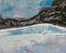 Sandi Seltzer Bryant, "Iceland Series #7", 2019, mixed media on canvas, 20 x 20"
