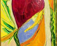 "Untitled 65", 2020, acrylic on canvas, f.s. 30 x 24 x 2 1/4"