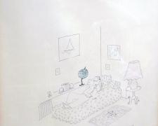 Visione Globale, 1979, ink, crayon, 18 1/2 x 15 1/2", (Secondary Market)