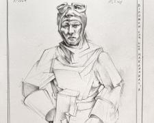 "Sir John Alcock", 2025, graphite on cotton paper, i.s. 8 1/2 x 6"