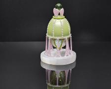 Basia Hawicz, "Skyward", 2025, egg, mixed media, 4 1/2 x 3 1/2 x 3 1/2"