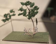"Souls of Black Folks" (Detail of Green Space | View 4), 2022, mixed media installation | Green Spaces: 5 x 3" each (variable heights)