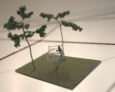 "Souls of Black Folks" (Detail of Green Space | View 10), 2022, mixed media installation | Green Spaces: 5 x 3" each (variable heights)