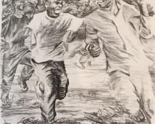Stampede, 2015, lithograph, 12 1/2 x 10 1/2"
